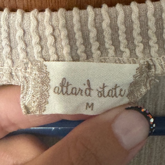 Altar’d State Alessia Beige Ribbed Tunic Top - Picture 6 of 6